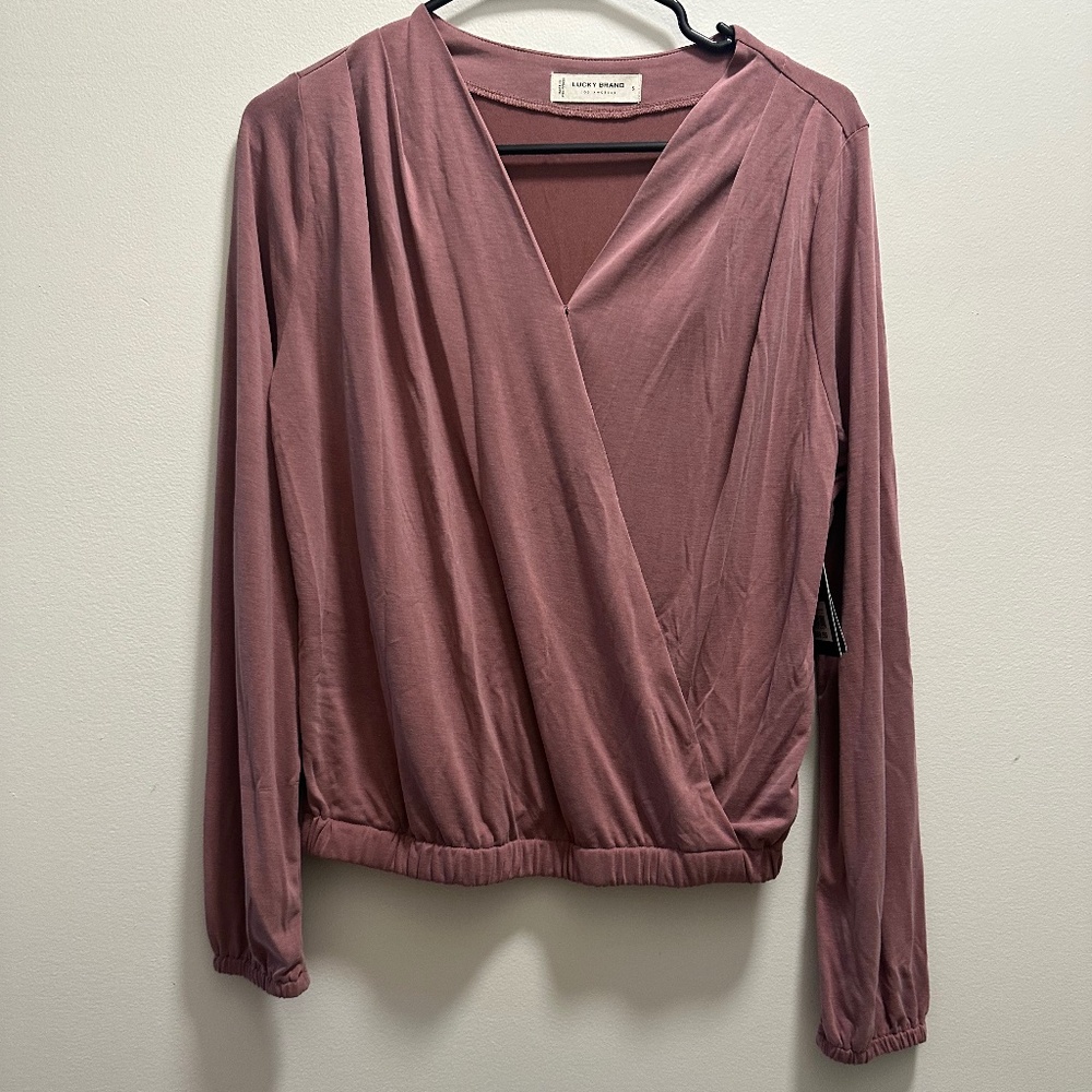 NWT lucky brand Mauve  small long sleeve